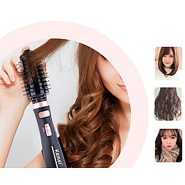 Фен-щітка для волосся KEMEI KM-8021 з насадками