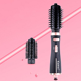 Фен-щітка для волосся KEMEI KM-8021 з насадками