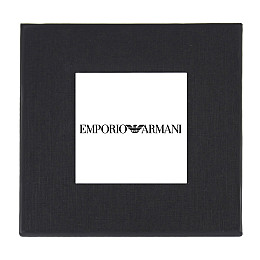 Подарочная упаковка - коробка для часов Emporio Armani черный с белым (IBW108-6)