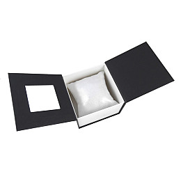 Подарункова упаковка - коробка для годинника Emporio Armani чорний з білим (IBW108-6)