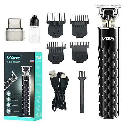 Триммер аккумуляторный для бороды и волос VGR V-170 Black (3_02923)