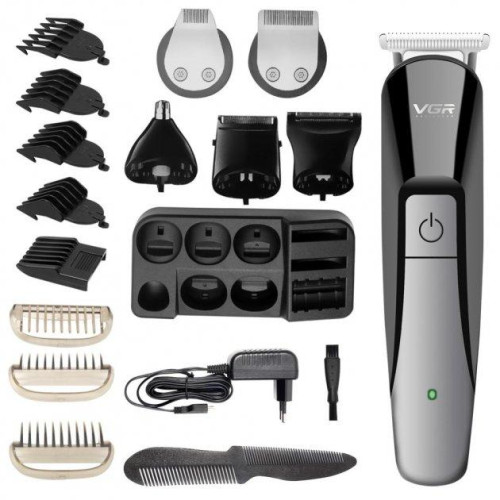 Триммер аккумуляторный многофункциональный VGR V-012 6в1 5W Black-Grey (3_03125)