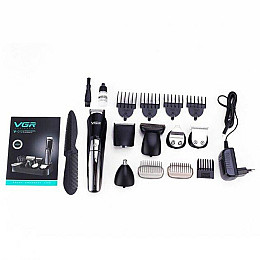 Тример акумуляторний багатофункціональний VGR V-012 6в1 5W Black-Grey (3_03125)