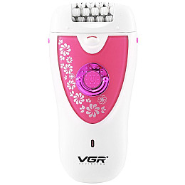 Эпилятор женский аккумуляторный VGR V-722 White-Pink (3_01736)