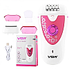 Эпилятор женский аккумуляторный VGR V-722 White-Pink (3_01736)