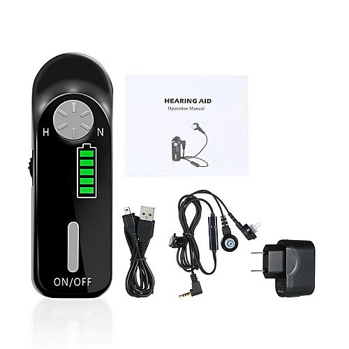Слуховой аппарат карманный аккумуляторный с двойным наушником Axon C-06