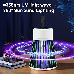 Пастка-лампа від комах акумуляторна Mosquito killing Lamp BG-002 LED USB Зелена