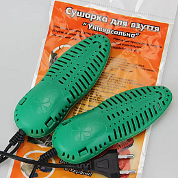 Сушарка для взуття Попрус Універсальна електрична 8 W Зелена