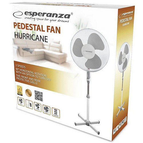 Підлоговий вентилятор Esperanza EHF001WE Hurricane White