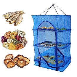 Складна сітка для сушіння риби, грибів і фруктів 50х50х65 см HMD 428-42727615