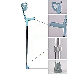 Костыль подлокотный Lesko QKG-09-G с регулированными по высоте секциями (11166-59016)