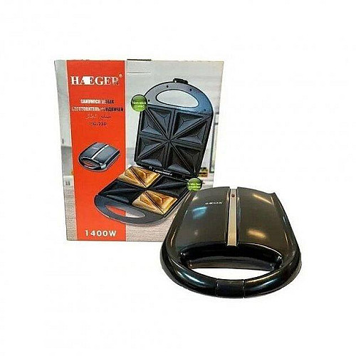 Сендвичница-Бутербродница электрическая Haeger HG-230 1400W Black