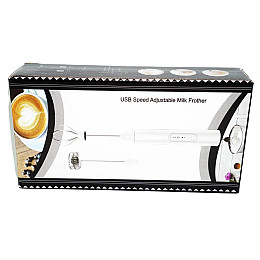 Пеновзбиватель ручной RIAS USB Speed Adjustable Milk Frother 2 насадки White (3_02732)