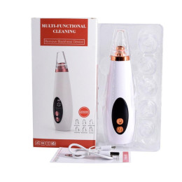 Вакуумний очисник шкіри RIAS Multi-Functional Cleaning 6 насадок Білий (3_02792)