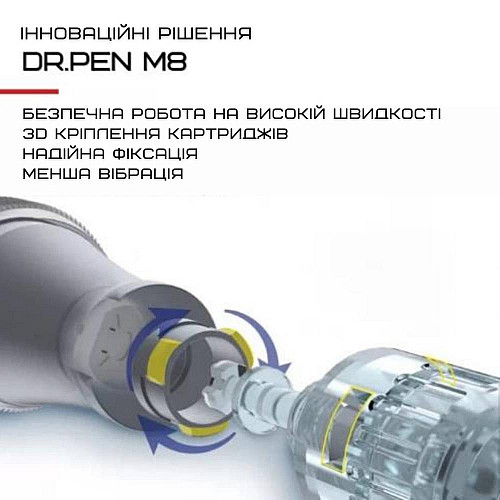 Беспроводной Дермапен Dr. Pen 6 Режимов Дермаштамп Электрический На Аккумуляторе М8 Серый (684)