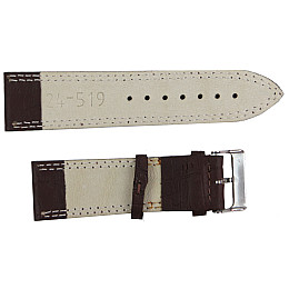 Кожаный ремешок для часов под крокодила Mykhail Ikhtyar 24 мм Коричневый (S24-519S brown)