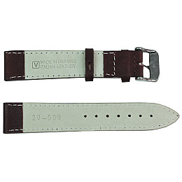 Ремешок для часов кожаный Mykhail Ikhtyar ширина 20 мм Коричневый (S20-509S brown)