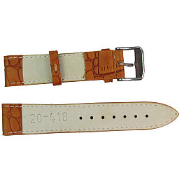 Ремешок для часов кожаный Mykhail Ikhtyar ширина 22 мм Рыжий (S22-418S orange)