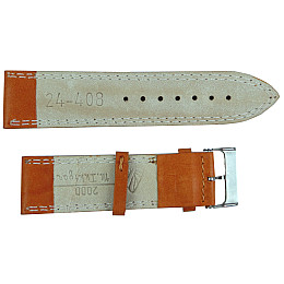 Ремешок для часов кожаный Mykhail Ikhtyar ширина 24 мм Рыжий (S24-408S orange)