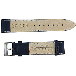 Ремешок для часов кожаный Mykhail Ikhtyar ширина 24 мм Темно-синий (S24-308S navy)