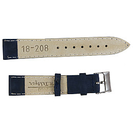 Ремешок для часов кожаный Mykhail Ikhtyar ширина 18 мм Темно-синий (S18-208S navy)