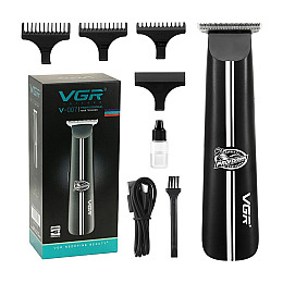 Триммер аккумуляторний для волосся і бороди VGR V-007 5W Black (3_03528)