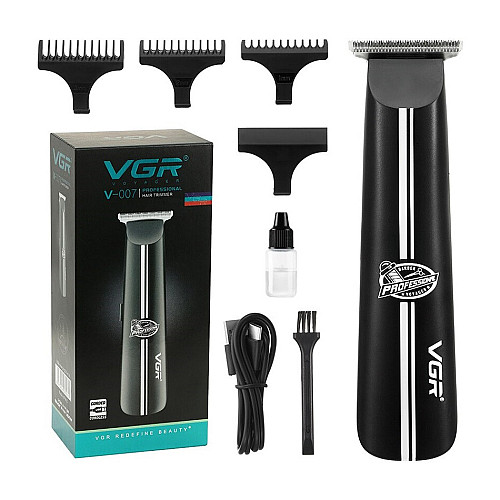 Триммер аккумуляторный для волос и бороды VGR V-007 5W Black (3_03528)