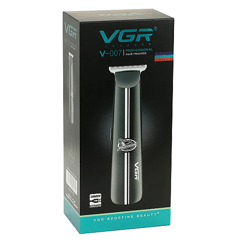 Триммер аккумуляторный для волос и бороды VGR V-007 5W Black (3_03528)