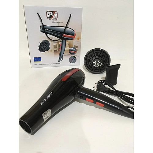 Профессиональный фен для укладки и сушки волос с диффузором PROMOTEC PM 2305