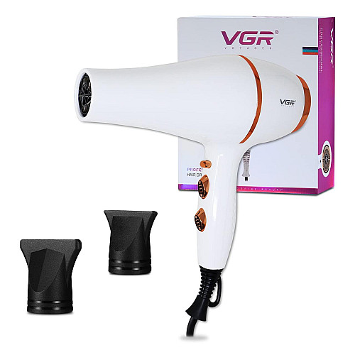 Фен для волос VGR V-414 3 насадки 2200W White (3_03491)