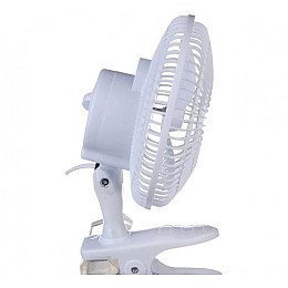 Вентилятор настільний Domotec MS-1623 з прищепкою 2 режима 15W White (3_03629)