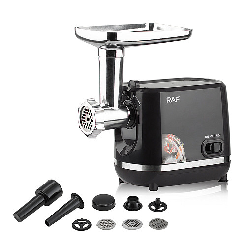Электрическая мясорубка RAF R.3395 с функцией реверс 1200W Black (3_03760)