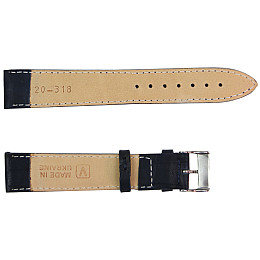 Ремешок для часов кожаный Mykhail Ikhtyar 22 мм Темно-синий (S22-019S navy)