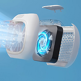 Портативний міні-кондиціонер Lesko Chilly Air W-9 White охолоджувач повітря