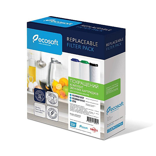 Покращений комплект картриджів для потрійних фільтрів Ecosoft (CRV3ECO)