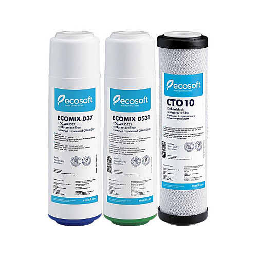 Покращений комплект картриджів для потрійних фільтрів Ecosoft (CRV3ECO)