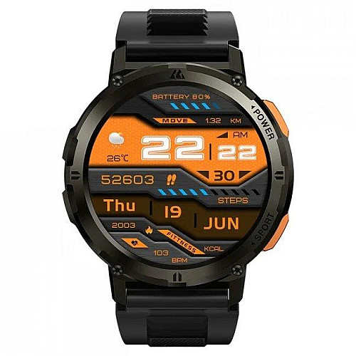 Наручні чоловічі смарт-годинники Kospet Tank T2 Black (12388-hbr)