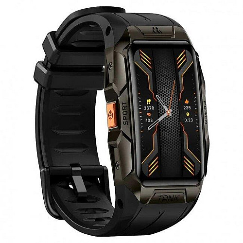 Наручні чоловічі смарт-годинники Kospet Tank X1 Black (12389-hbr)