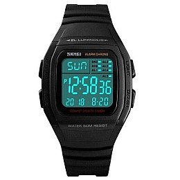 Наручные мужские часы Skmei 1278 Black (12355-hbr)