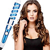 Плойка для укладки волос спиральная Nova 5377 White Blue (10966-hbr)