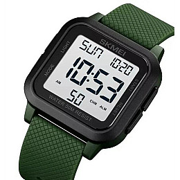 Часы наручные мужские Skmei 1894 Army Green - White 1894AGWT (12349-hbr)