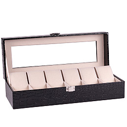 Шкатулка для хранения часов Craft 6PU.CROC.BL Черный