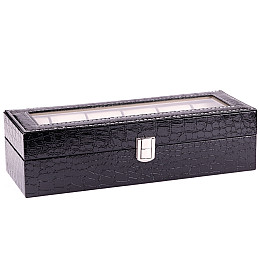 Скринька для зберігання годинників Craft 6PU.CROC.BL Чорний