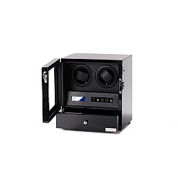 Шкатулка Salvadore для підзаводу 2 годинників S-2/02-LB 2x2+ Чорний