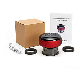 Електрична вакуумна баночка масажна чашка для тілу антицелюлітна Meray CMC4760 Червоний