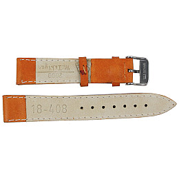 Ремешок для часов кожаный Mykhail Ikhtyar 18 мм Рыжий (S18-408S orange)