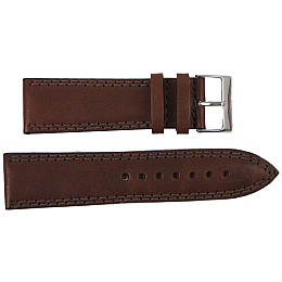 Ремешок для часов кожаный Mykhail Ikhtyar 24 мм Коричневый (S24-508S brown)