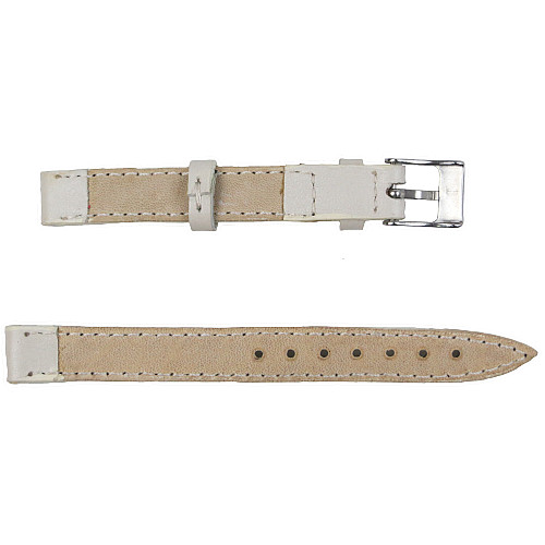 Ремешок для часов кожаный Mykhail Ikhtyar 12 мм Белый (S12-021s white)