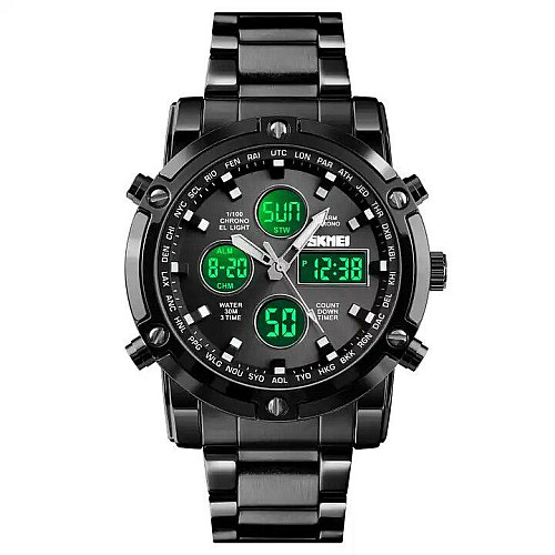 Часы наручные мужские Skmei 1389 Black - Black, 1389BK (12323-hbr)