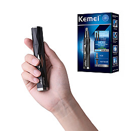 Електричний триммер Kemei KM-6673 2в1 для носа, вух і висков